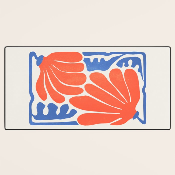 Coral Flowers & Ferns Desk Mat Gallery Image 3