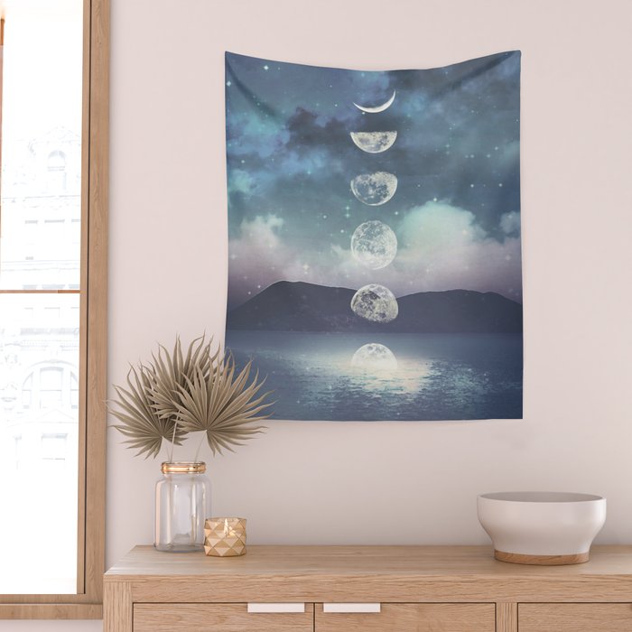 Rising Moon Wall Tapestry Gallery Image 2