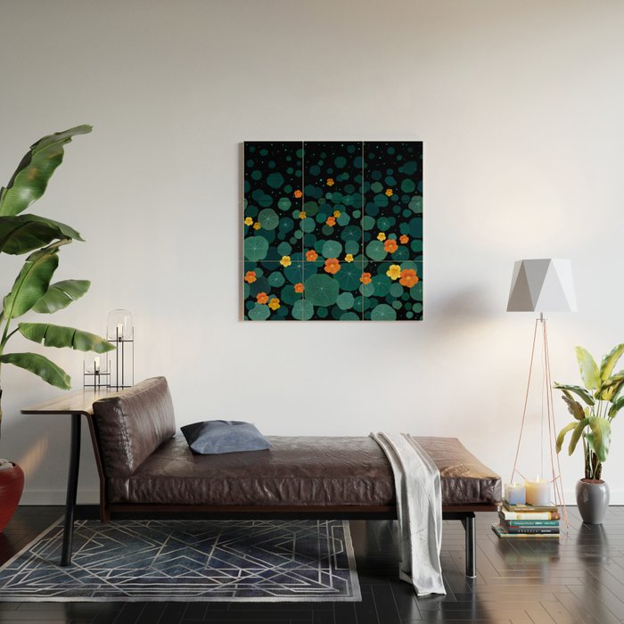 Nasturtium Garden Wood Wall Art Gallery Image 2