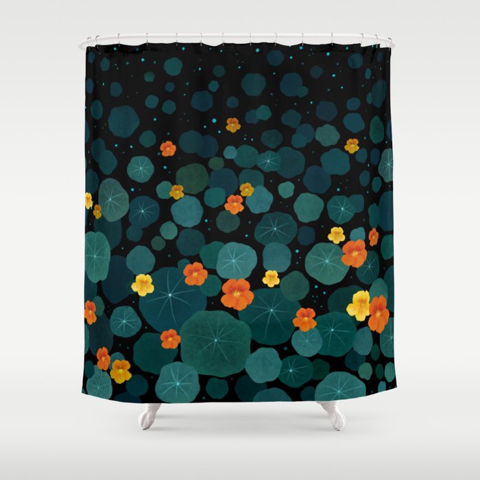 Nasturtium Garden Shower Curtain Gallery Image 1