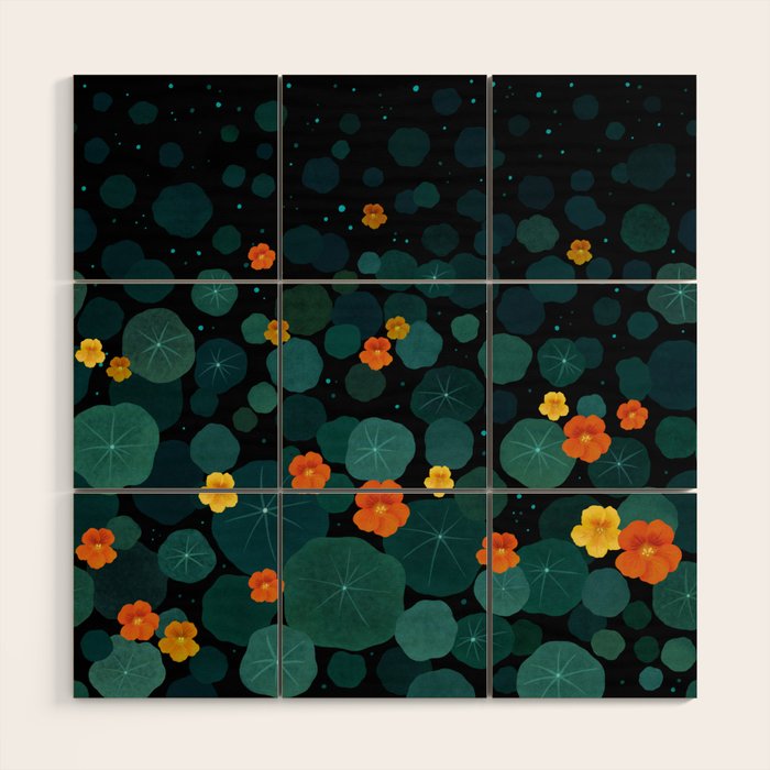 Nasturtium Garden Wood Wall Art Gallery Image 1
