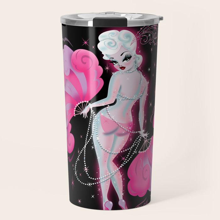 Feathers and Pearls Travel Mug Gallery Image 1