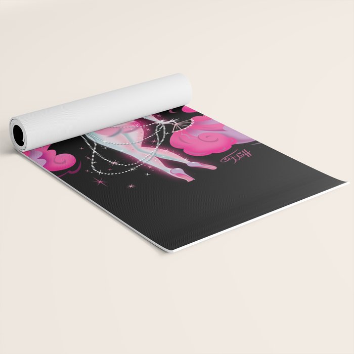 Feathers and Pearls Yoga Mat Gallery Image 2