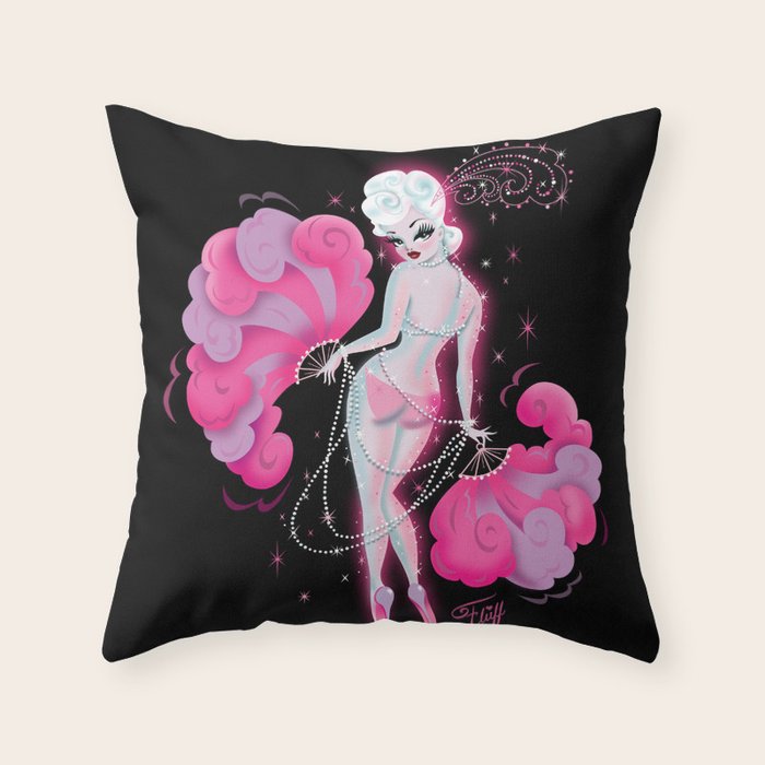 Feathers and Pearls Throw Pillow Gallery Image 6