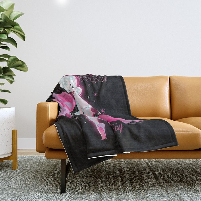Feathers and Pearls Throw Blanket Gallery Image 1