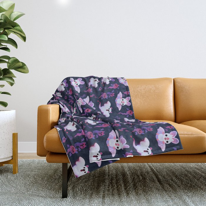 Ghost bat Throw Blanket Gallery Image 1