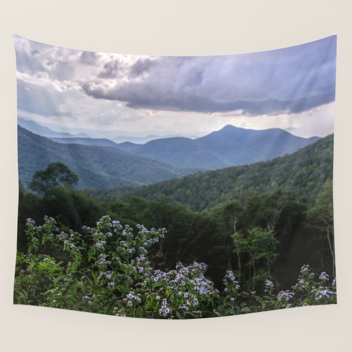 Smoky Mountain Wildflower Adventure - Nature Photography Wall Tapestry Gallery Image 4