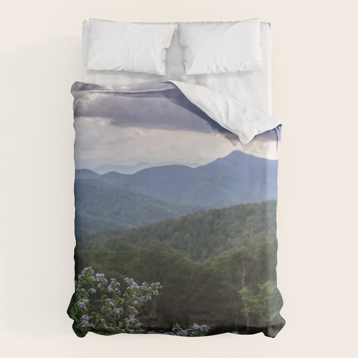 Smoky Mountain Wildflower Adventure - Nature Photography Duvet Cover Gallery Image 1