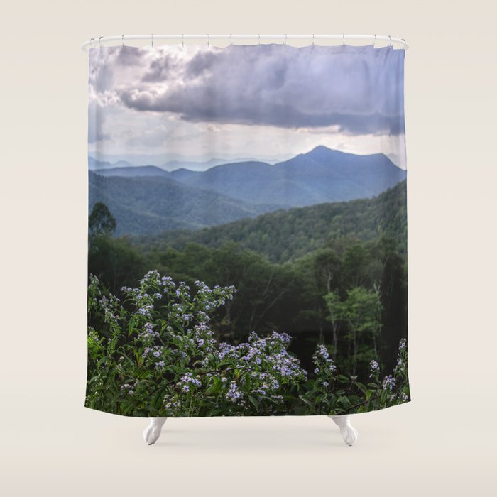 Smoky Mountain Wildflower Adventure - Nature Photography Shower Curtain Gallery Image 1