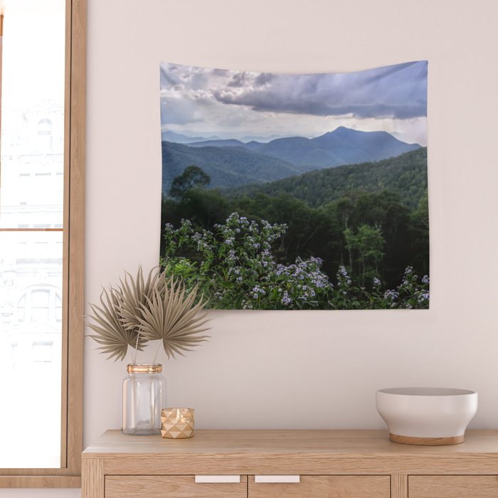 Smoky Mountain Wildflower Adventure - Nature Photography Wall Tapestry Gallery Image 2