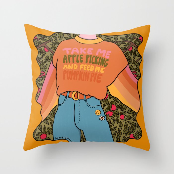 Apple Picking Throw Pillow Gallery Image 6