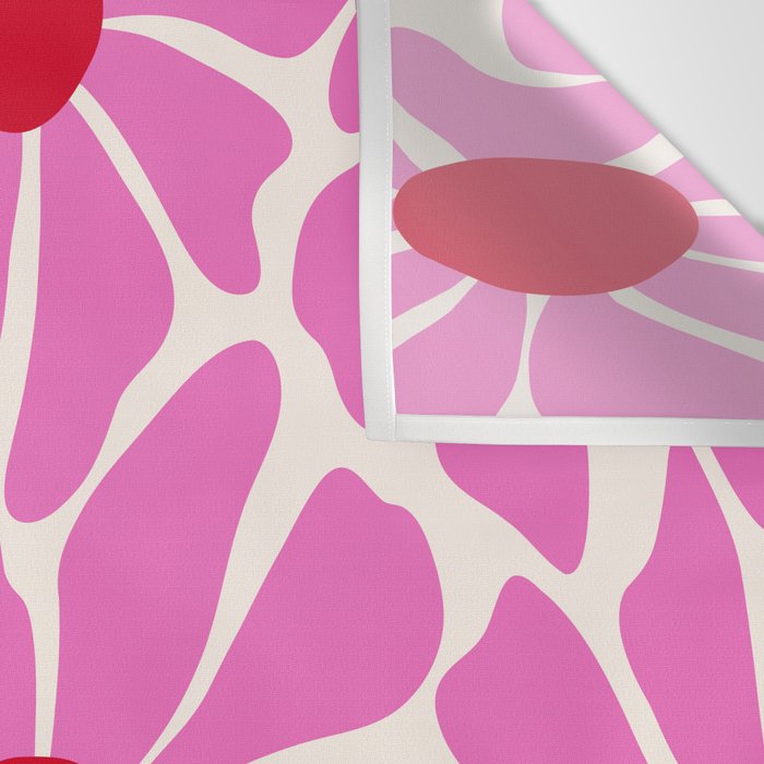 Big Groovy Flower - Pink and Red Wall Tapestry Gallery Image 3