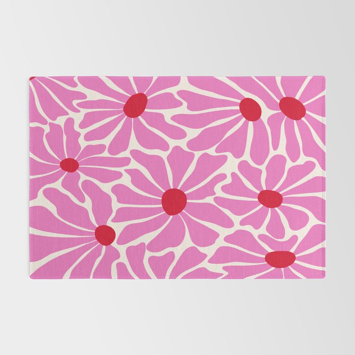 Big Groovy Flower - Pink and Red Rug Gallery Image 2