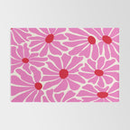 Big Groovy Flower - Pink and Red Rug Gallery Image 2