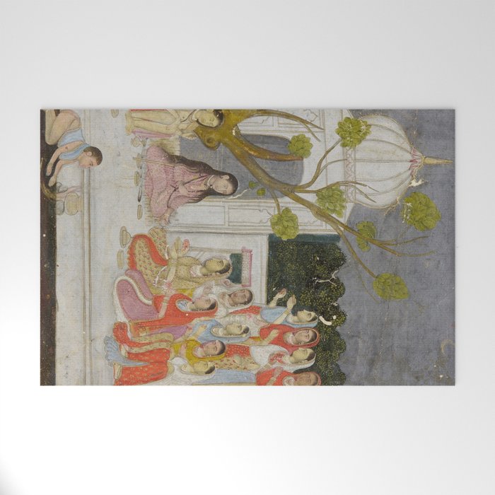 Fortune Teller Indian Painted Illustration Welcome Mat Gallery Image 1