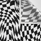 TIME MOVES SLOWLY (warped geometric pattern) Wall Tapestry Gallery Image 3