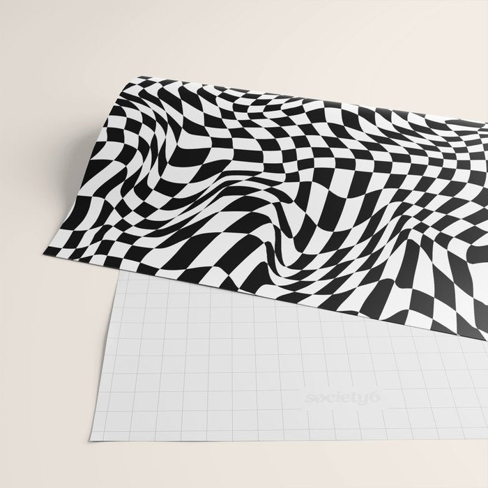 TIME MOVES SLOWLY (warped geometric pattern) Wrapping Paper Gallery Image 2