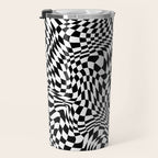 TIME MOVES SLOWLY (warped geometric pattern) Travel Mug Gallery Image 3