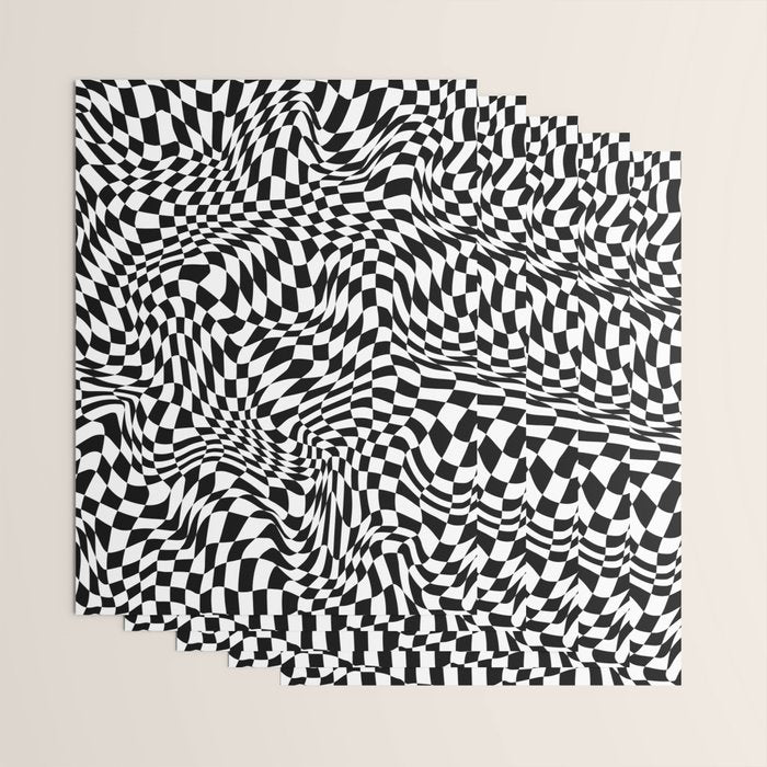 TIME MOVES SLOWLY (warped geometric pattern) Wrapping Paper Gallery Image 3