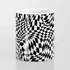 TIME MOVES SLOWLY (warped geometric pattern) Coffee Mug Gallery Image 4