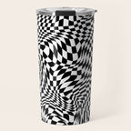 TIME MOVES SLOWLY (warped geometric pattern) Travel Mug Gallery Image 1