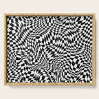 TIME MOVES SLOWLY (warped geometric pattern) Serving Tray Gallery Image 1