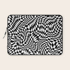 TIME MOVES SLOWLY (warped geometric pattern) Laptop Sleeve Gallery Image 1