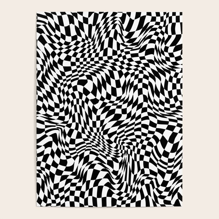 TIME MOVES SLOWLY (warped geometric pattern) Poster Gallery Image 4