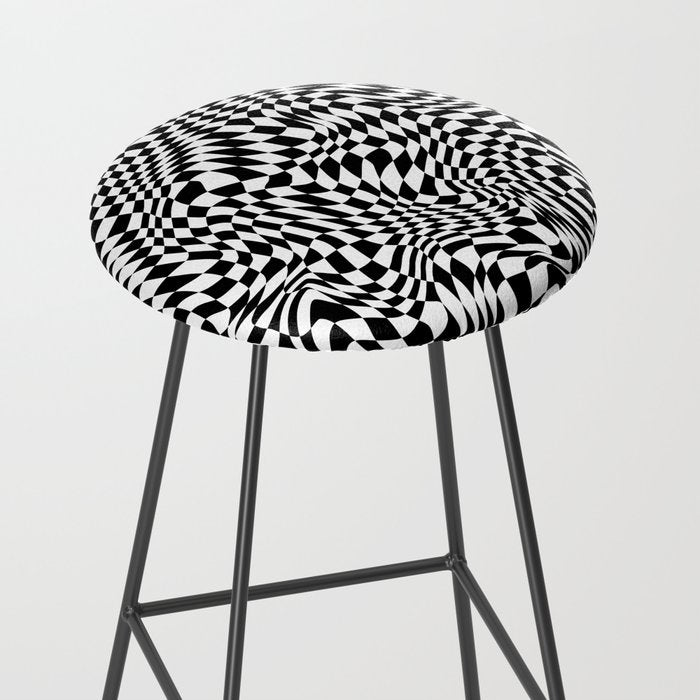 TIME MOVES SLOWLY (warped geometric pattern) Stool Gallery Image 2