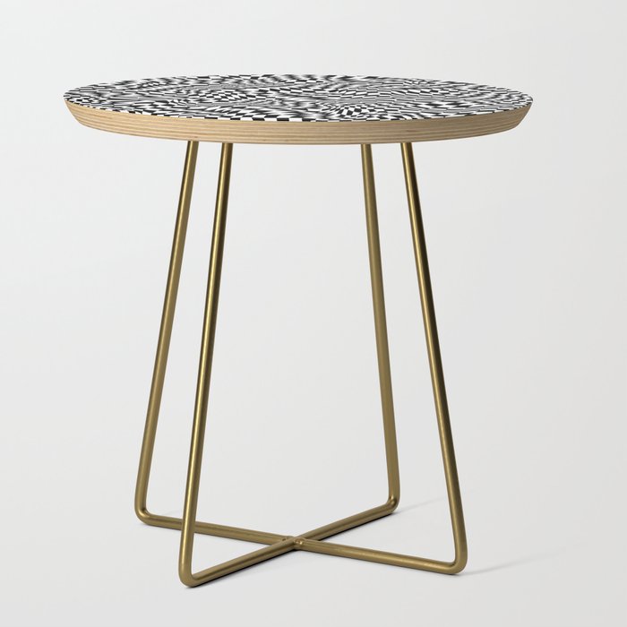 TIME MOVES SLOWLY (warped geometric pattern) Side Table Gallery Image 1