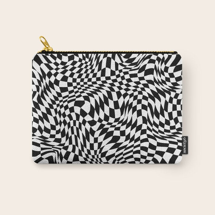 TIME MOVES SLOWLY (warped geometric pattern) Carry All Pouch Gallery Image 1