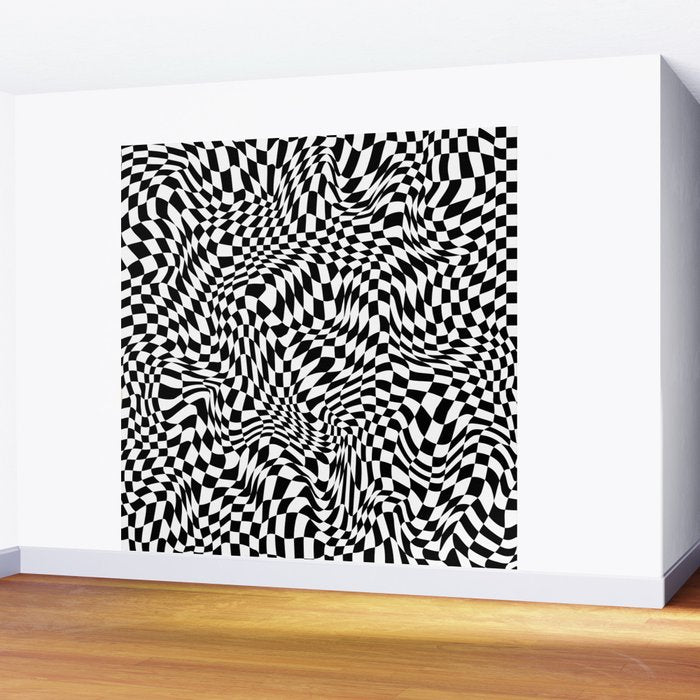TIME MOVES SLOWLY (warped geometric pattern) Wall Mural Gallery Image 2