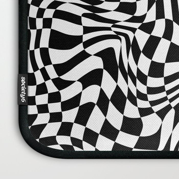 TIME MOVES SLOWLY (warped geometric pattern) Laptop Sleeve Gallery Image 3
