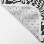 TIME MOVES SLOWLY (warped geometric pattern) Bath Mat Gallery Image 2