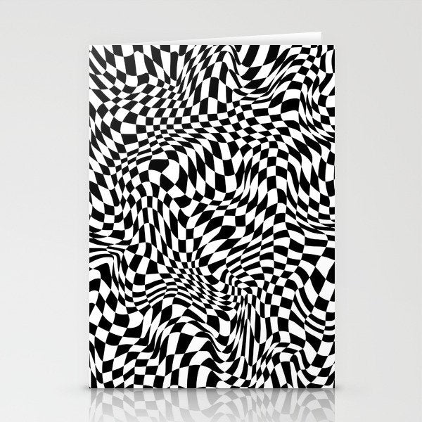 TIME MOVES SLOWLY (warped geometric pattern) Stationery Card Gallery Image 2