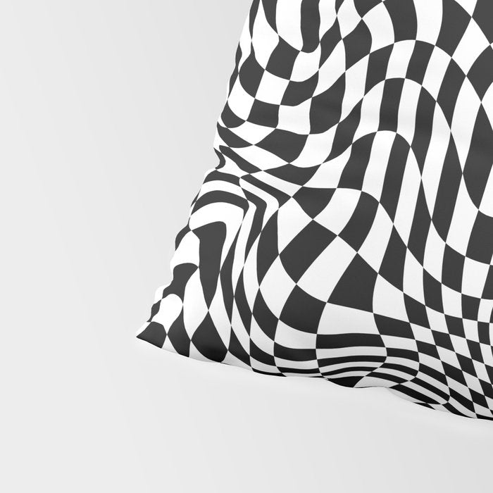 TIME MOVES SLOWLY (warped geometric pattern) Pillow Sham Gallery Image 4