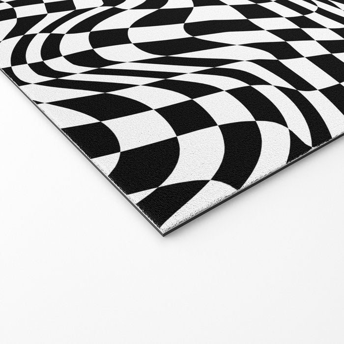 TIME MOVES SLOWLY (warped geometric pattern) Welcome Mat Gallery Image 2