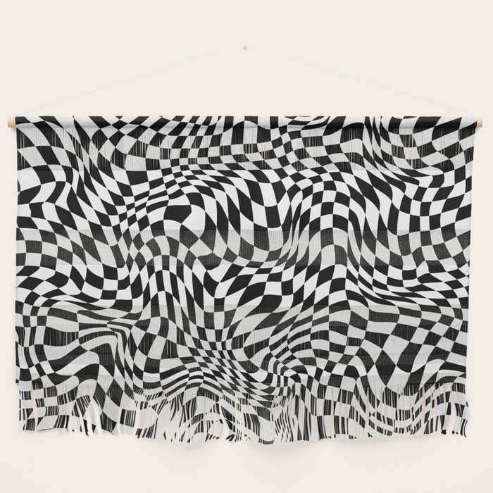 TIME MOVES SLOWLY (warped geometric pattern) Wall Hanging Gallery Image 1