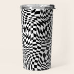TIME MOVES SLOWLY (warped geometric pattern) Travel Mug Gallery Image 2