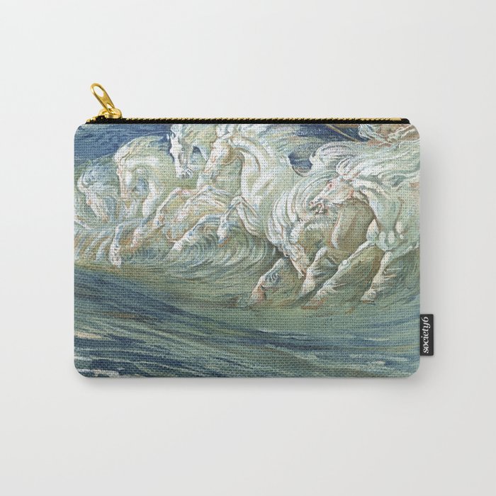 Neptune's Horses by Walter Crane Carry All Pouch Gallery Image 1