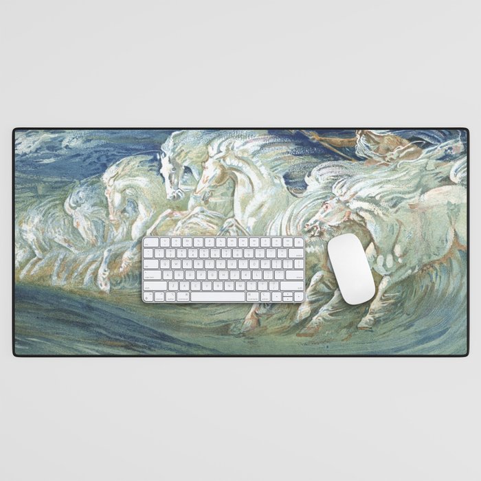 Neptune's Horses by Walter Crane Desk Mat Gallery Image 1