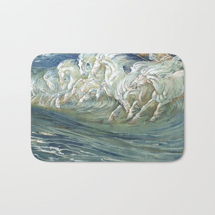 Neptune's Horses by Walter Crane Bath Mat Gallery Image 1