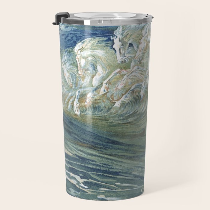 Neptune's Horses by Walter Crane Travel Mug Gallery Image 3