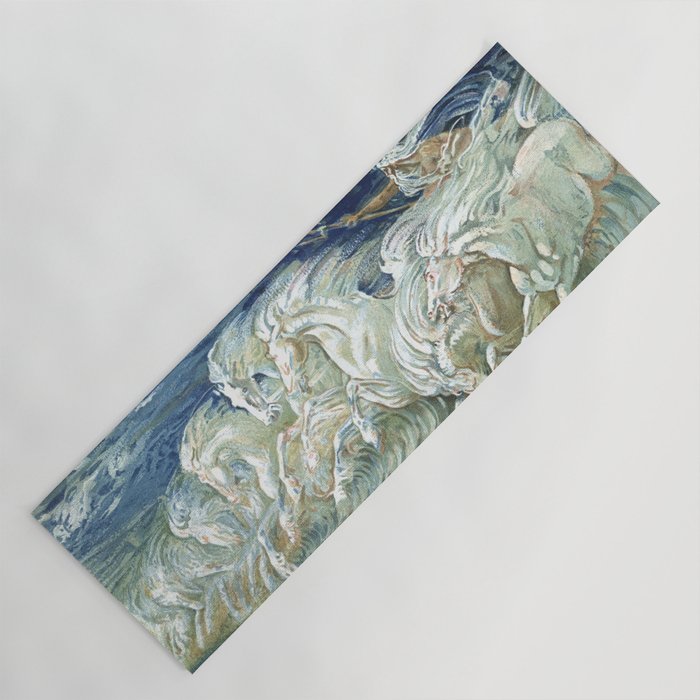 Neptune's Horses by Walter Crane Yoga Mat Gallery Image 1