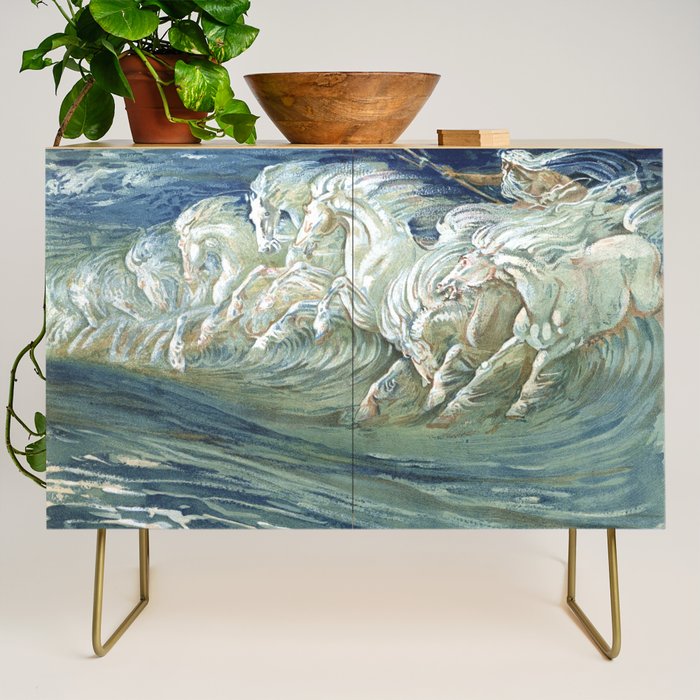 Neptune's Horses by Walter Crane Credenza Gallery Image 1