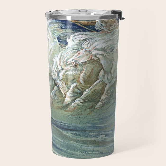 Neptune's Horses by Walter Crane Travel Mug Gallery Image 2