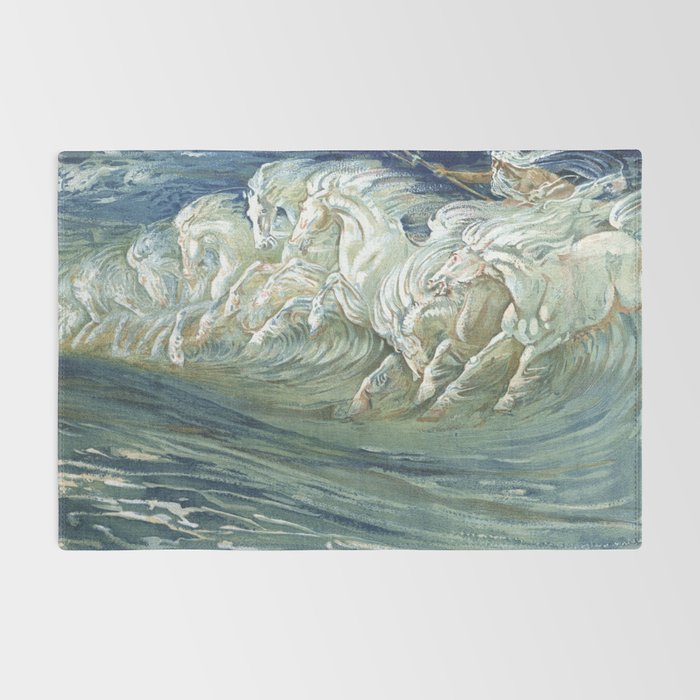 Neptune's Horses by Walter Crane Rug Gallery Image 2