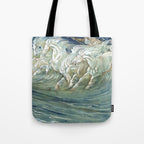 Neptune's Horses by Walter Crane Tote Bag Gallery Image 1