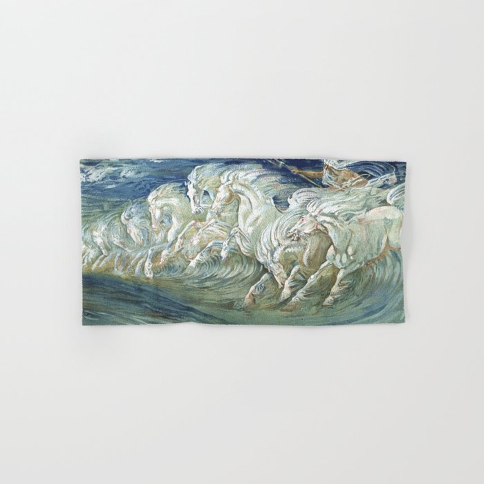 Neptune's Horses by Walter Crane Bath Towel Gallery Image 1