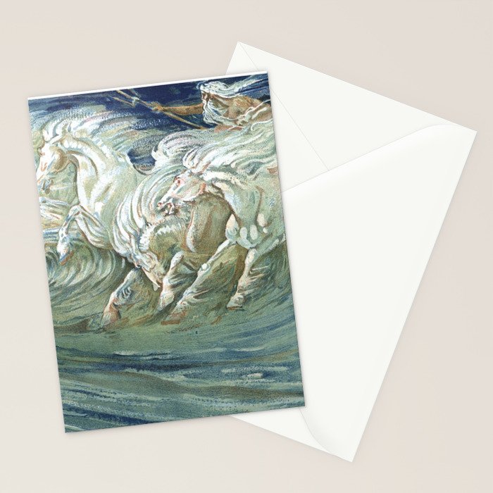 Neptune's Horses by Walter Crane Stationery Card Gallery Image 2